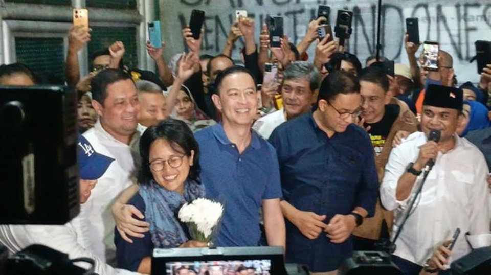 Momen saat Tom Lembong Bebas Penjara